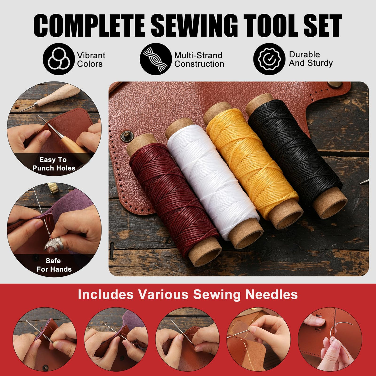 415 PCS Leather Working Kit, Leather Tool Kit, LeatherCrafting Set