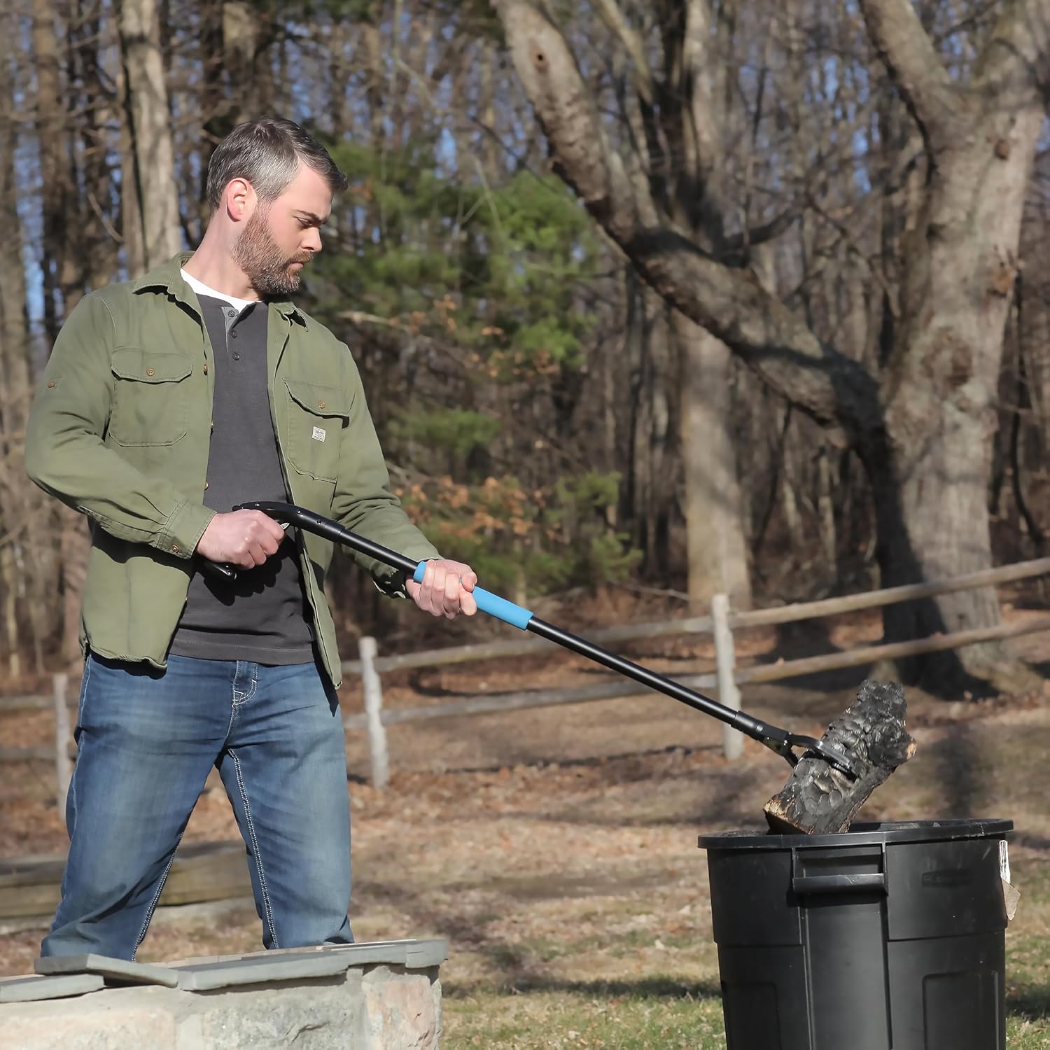 Professional 42.5” Rugged Reacher Grabber Tool with Rotating Head, Outdoor Trash Picker Upper, Heavy Duty Claw
