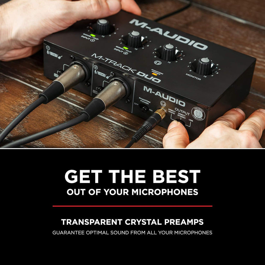 M-Track Duo USB Audio Interface | Dual XLR, Line and DI Inputs, Professional Software Suite for Recording, Streaming