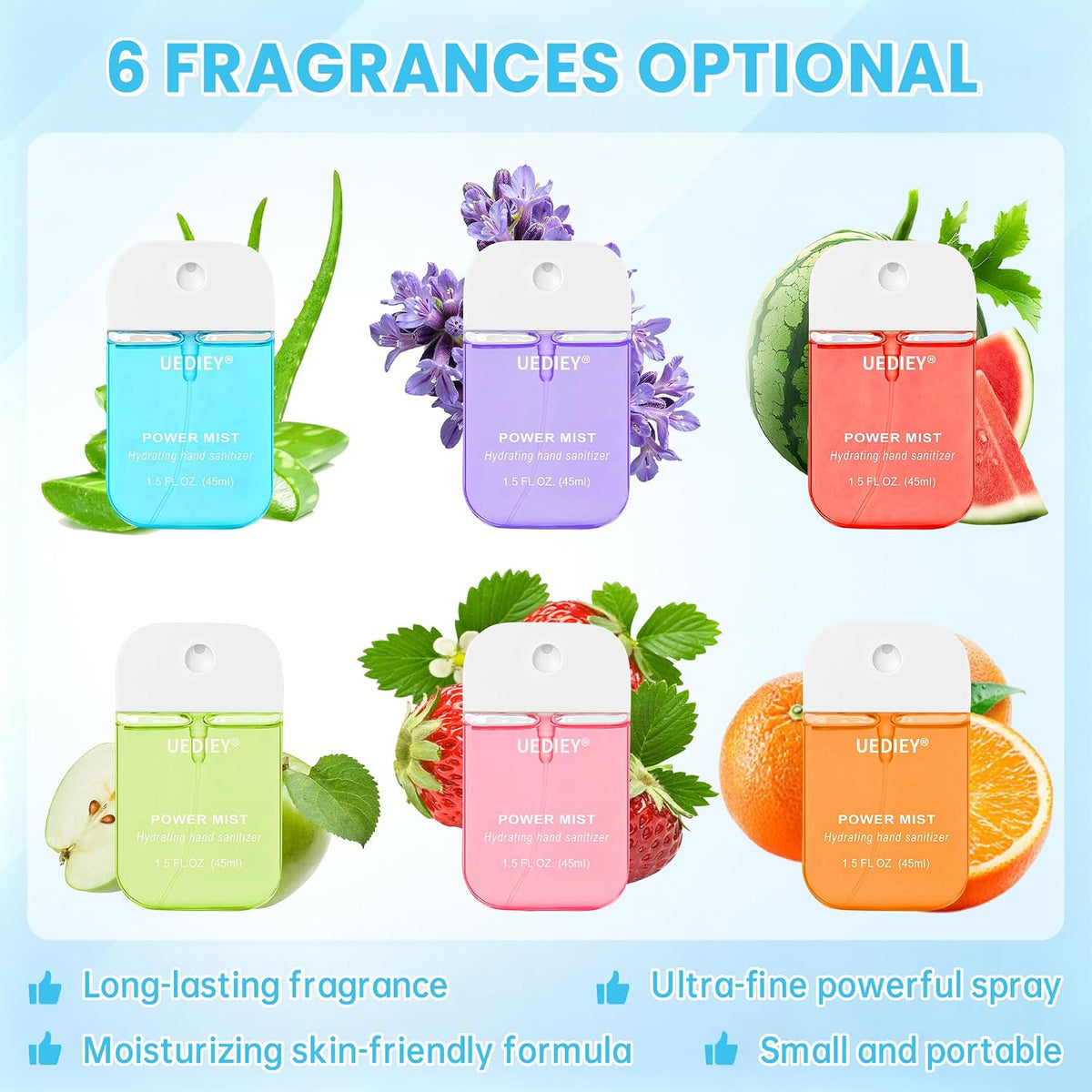 Hand Sanitizer Spray（6 Scents,1.3 Fl Oz）