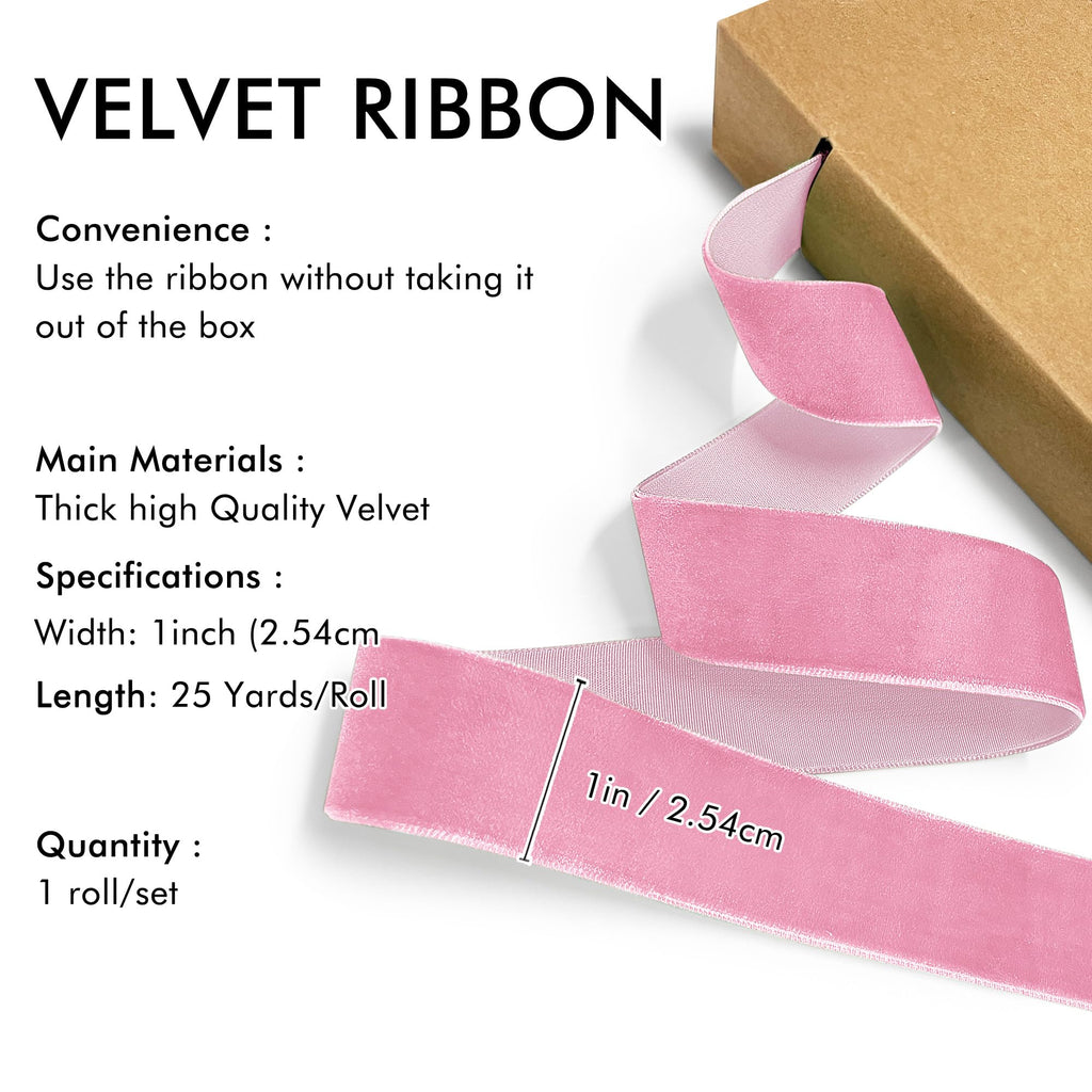 Velvet Ribbon for Gift Wrapping, Christmas Tree Decorations