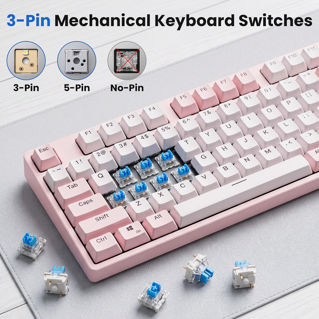 200 Clickers for 3D Prints,3-Pin Mechanical Keyboard Switches Replacement