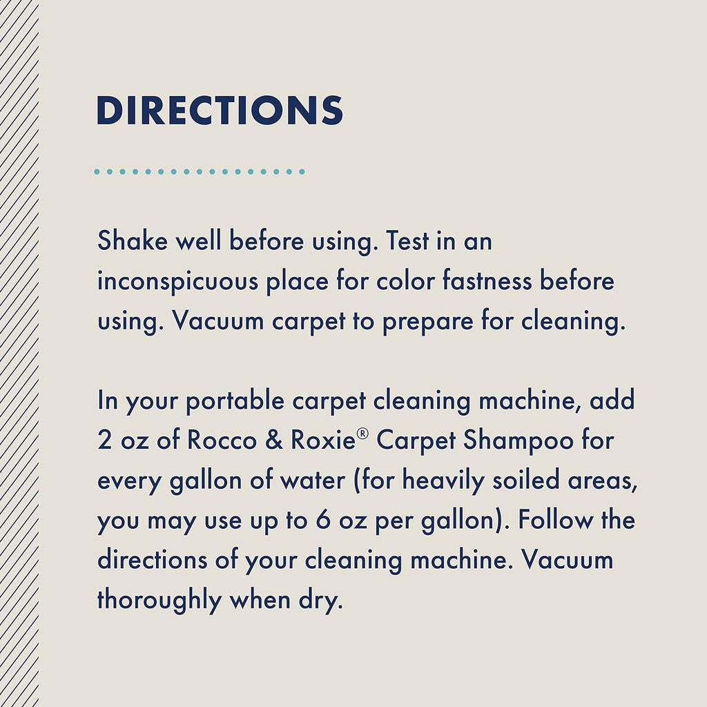 Rocco & Roxie Carpet Cleaner Solution, Pet Stain & Odor Remover
