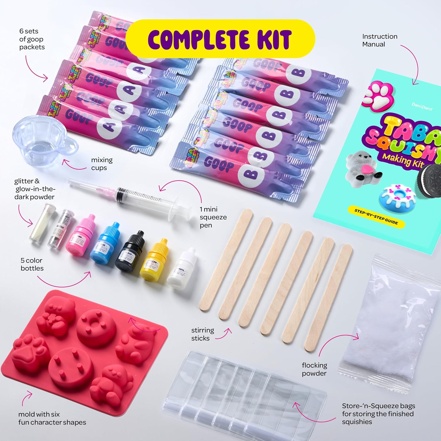Taba Squishy Making Kit for Kids - Gifts for Girls - Kids Crafts - 6 7 8 9 10 11 12 Year Old Girl Birthday Gift