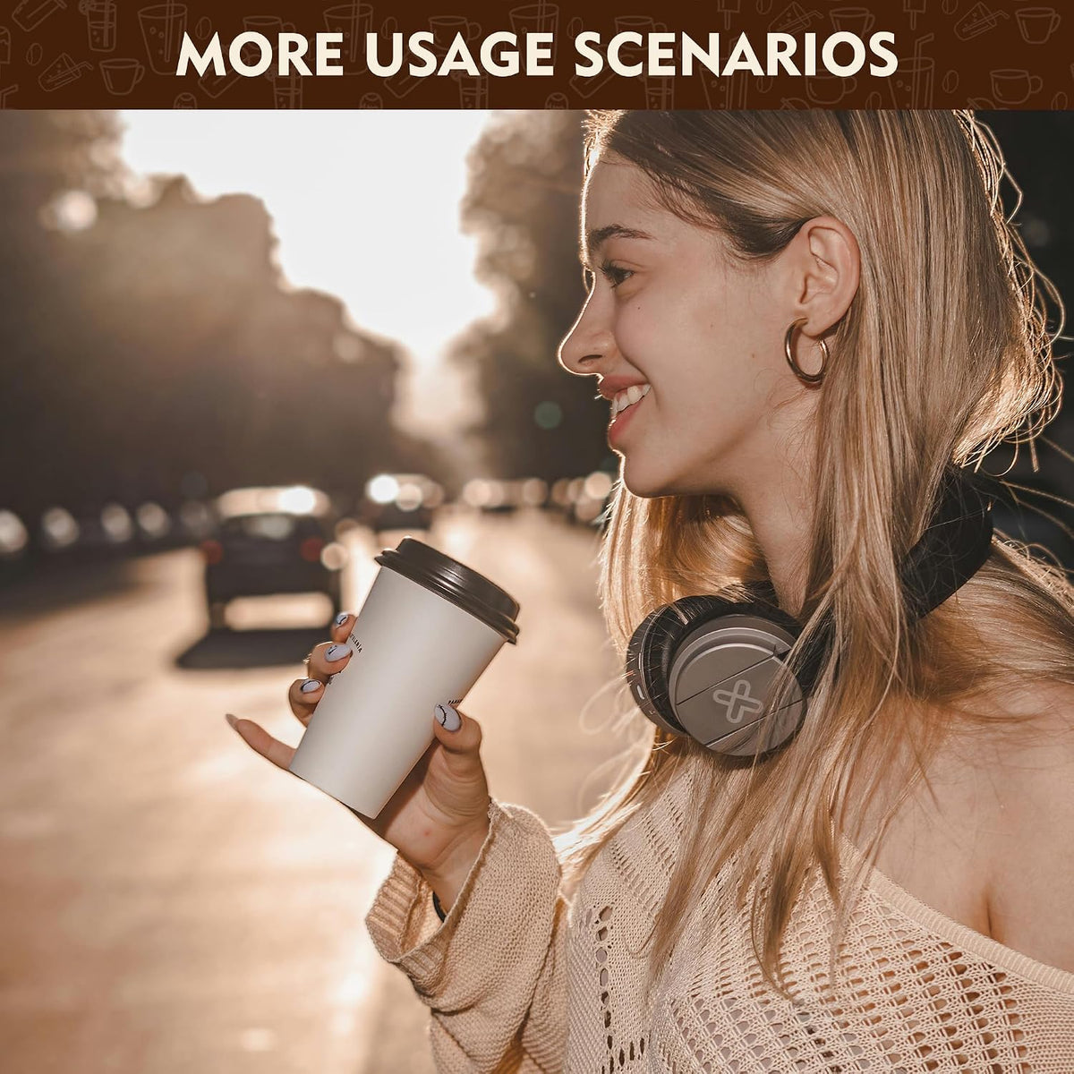 16 oz Disposable Coffee Cups with Lids 100 Pack