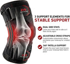 Knee Brace Support with Side Stays, Compression Knee Sleeve & Cross Straps for Patellar Tendon Support, Tendonitis