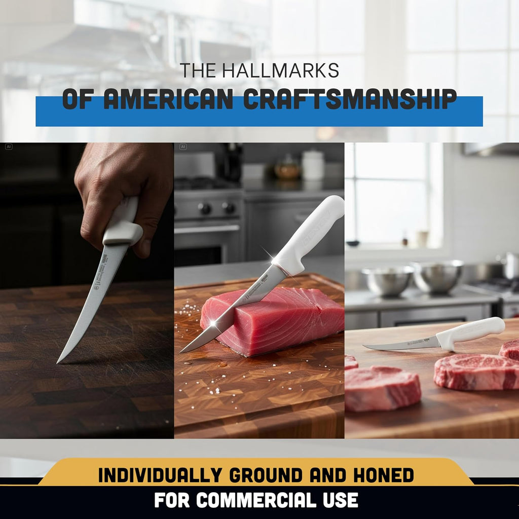 Outdoors Flexible Curved Boning Knife, 6-Inch