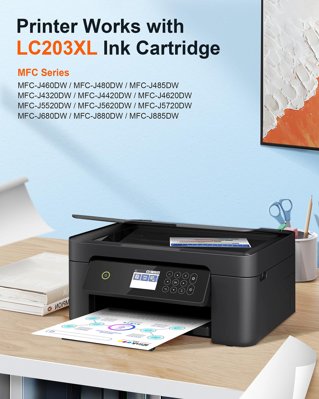 LC203XL Replacement for Brother LC203XL LC201XL Ink Cartridges
