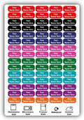 75 Personalized Waterproof Name Labels. Press and Stick Multi use Custom Name Labels. Customized 2 Lines of Text and