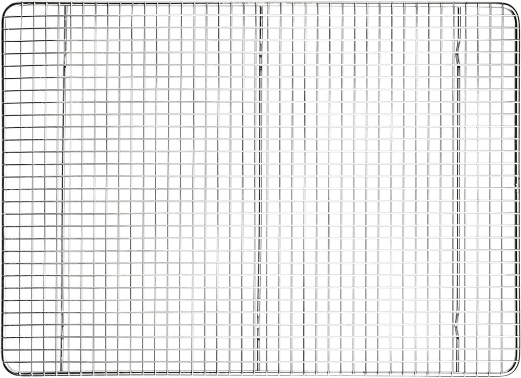 14" x 20" Silver/White 2/3 Size Wire Sheet Pan Grate