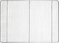 14" x 20" Silver/White 2/3 Size Wire Sheet Pan Grate