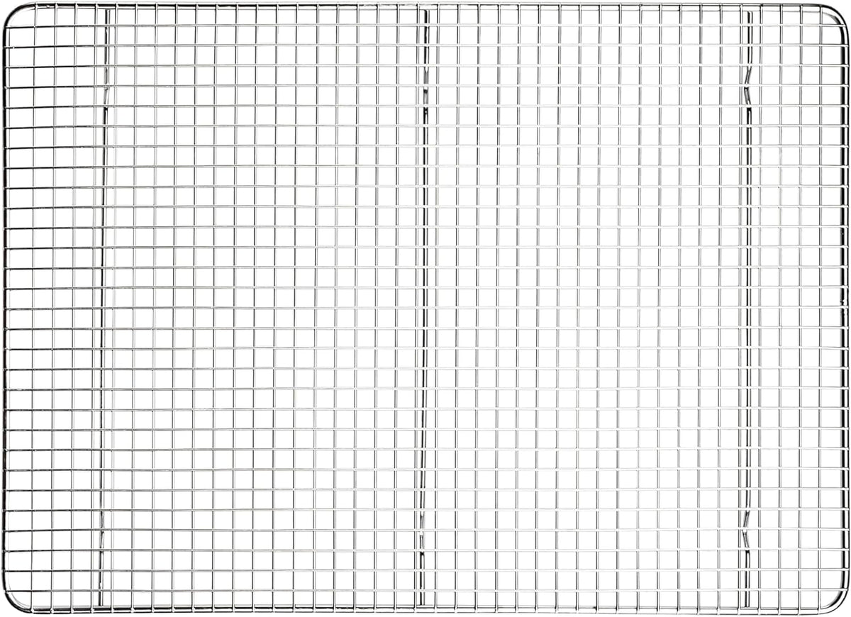 14" x 20" Silver/White 2/3 Size Wire Sheet Pan Grate