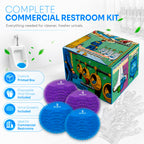 Urinal Screen Deodorizer, EVA Anti-Splash, Blue & Purple, 12 Pack