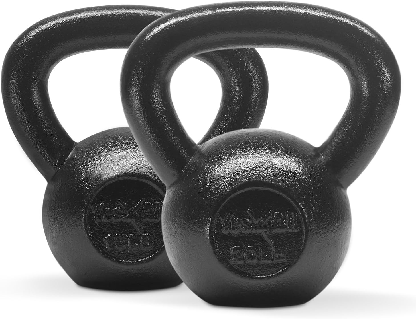Kettlebell Sets, 5 - 10 - 15 - 20 - 25 - 30 LB Cast Iron Strength Training Kettlebells, Wide Handles & Flat Bottom