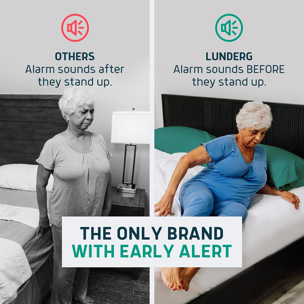 Under Mattress Bed & Chair Alarm Set - Invisible & Wireless Pad