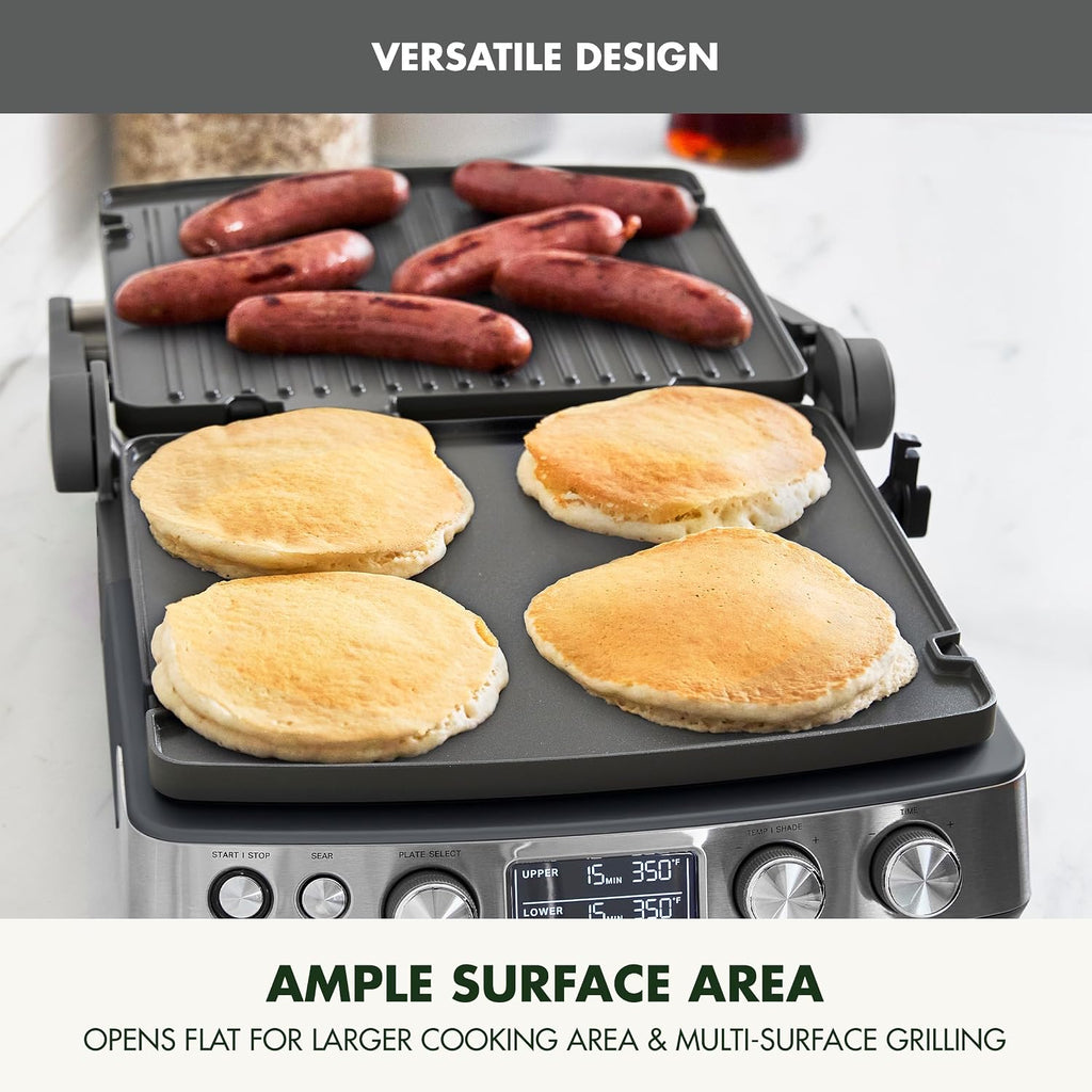 Elite 6-in-1 Multi-Function Contact Grill & Griddle, Healthy Ceramic Nonstick Reversible Plates, Adjustable Shade &