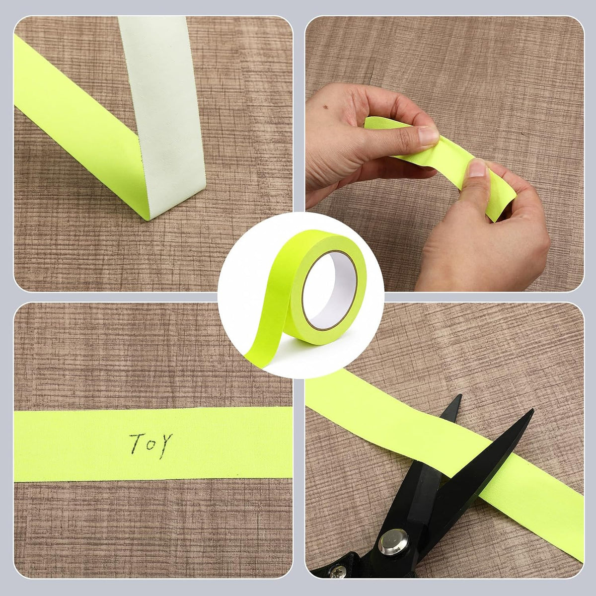 Spike Tapes Neon Yellow Gaffer Tape Fluorescent Blacklight UV Reactive Tape