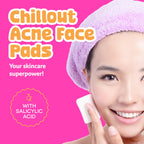ChillOut Gentle Acne Cleansing Face Wipes with Salicylic Acid