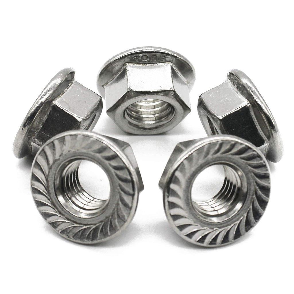Fullerkreg 3/8-16 Stainless Steel Serrated Flange Lock Nuts