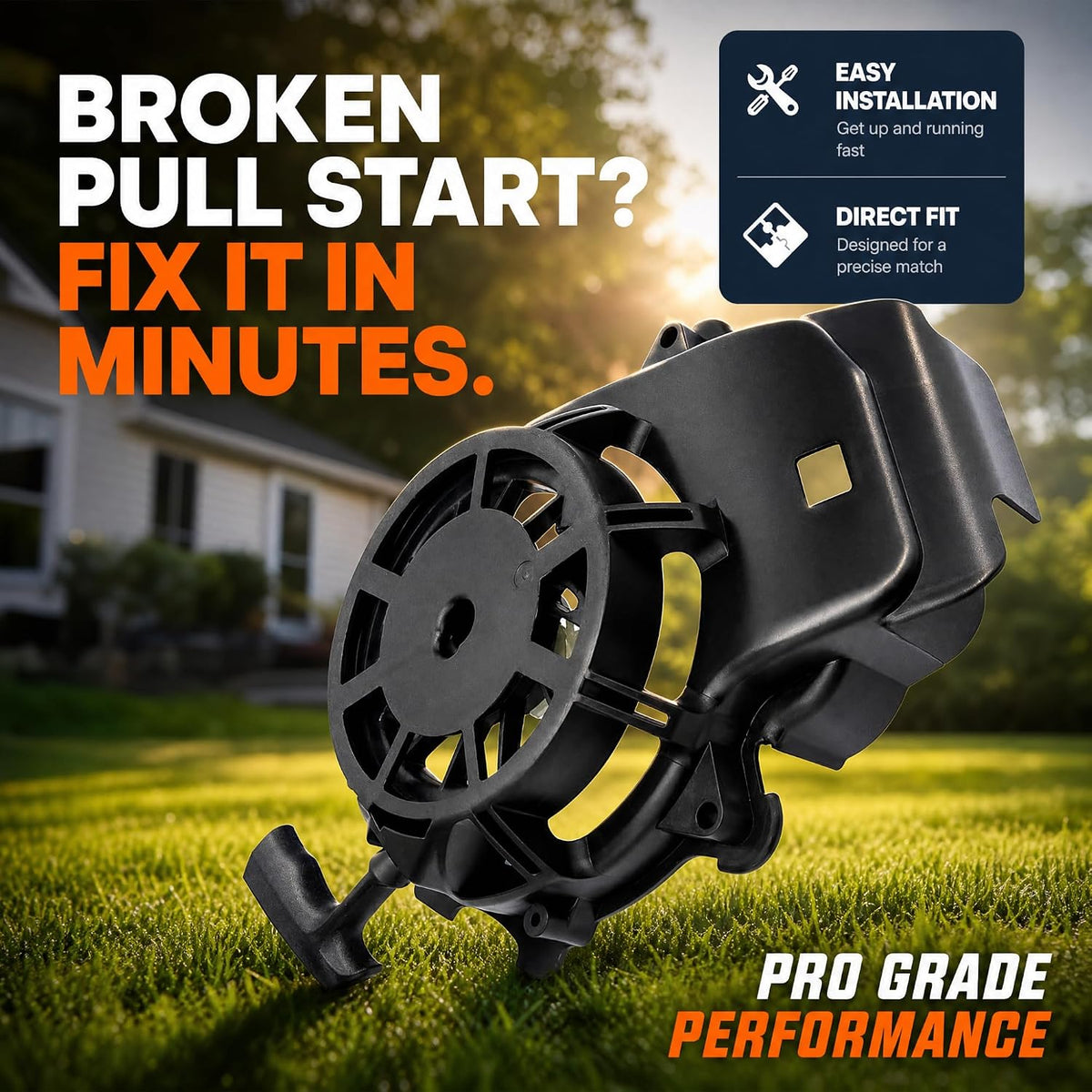 Recoil Starter Compatible with 163cc parts,Toro Recycler 22 Pull Start