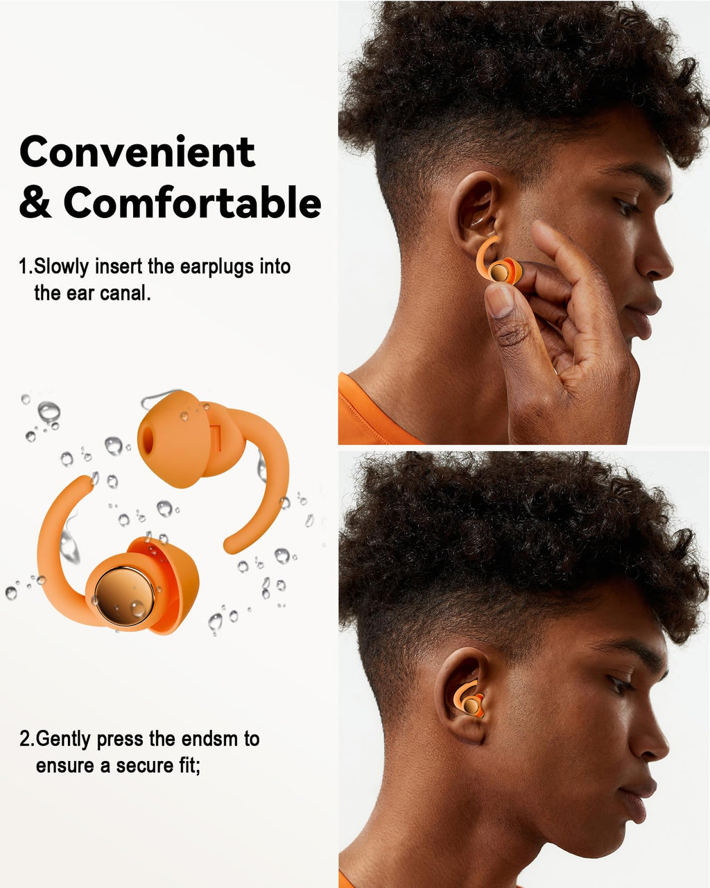 Ear Plugs for Sleeping, Noise Reduction Soft Silicone Earplugs