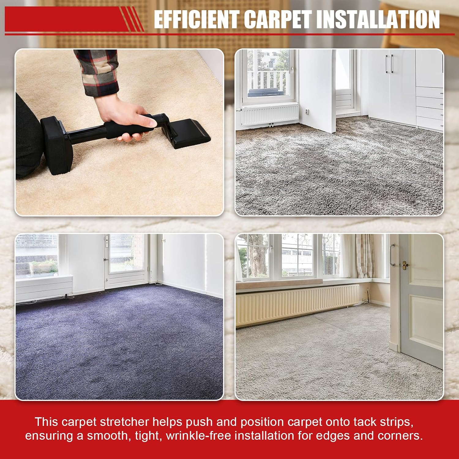 Carpet Knee Kicker, 16-5/8" Non-Adjustable Carpet Stretcher