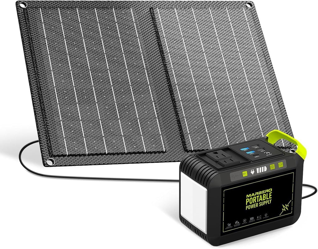 88.8Wh Solar Generator with 21W Solar Panel Included Portable Power Station 80W 110V 120W Max for Camping Outdoor