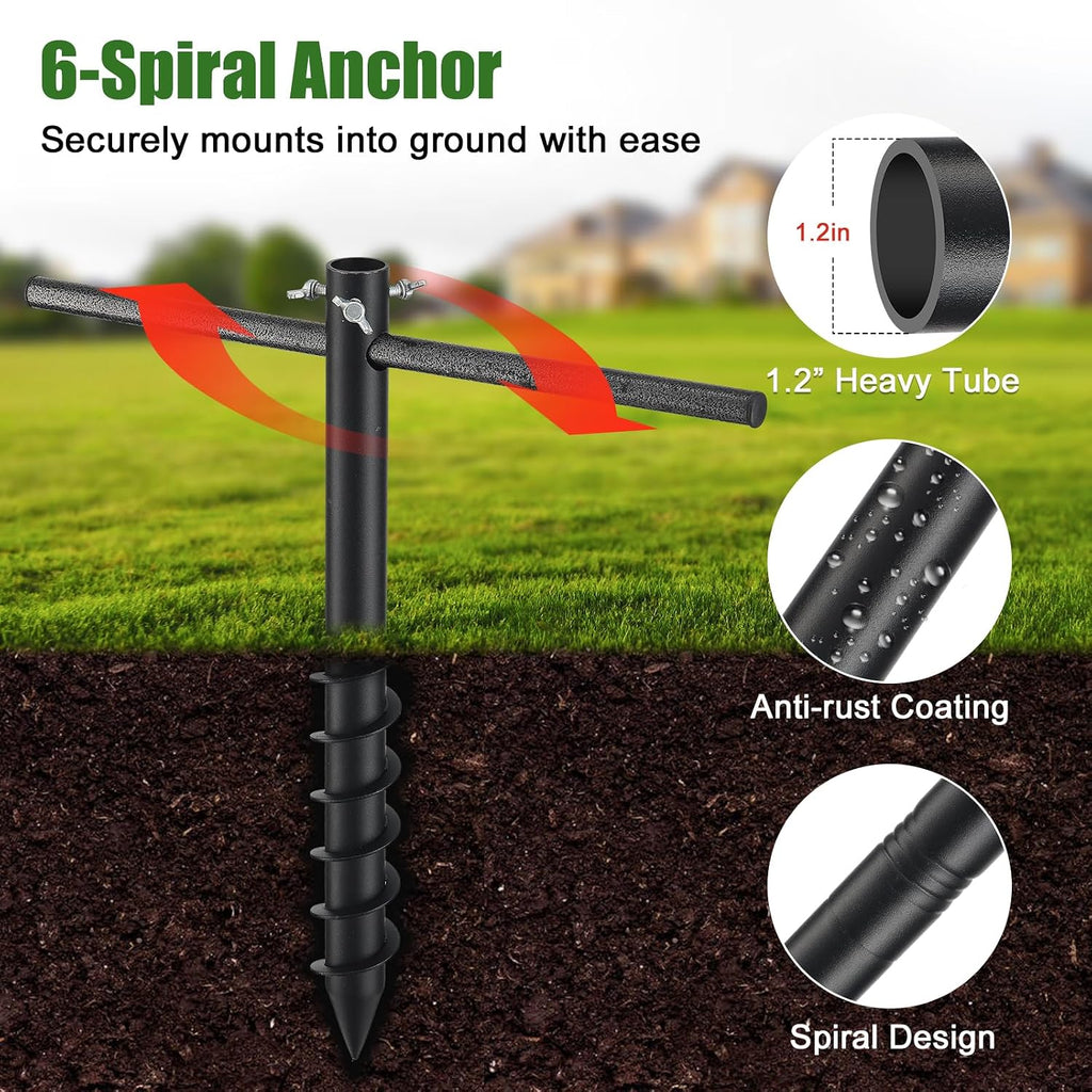 Bird Feeder Poles for Outdoors, Heavy Duty 60 Inch Birdhouse Stand Stake 1.2 Inch Diameter Metal Bird Mounting Pole