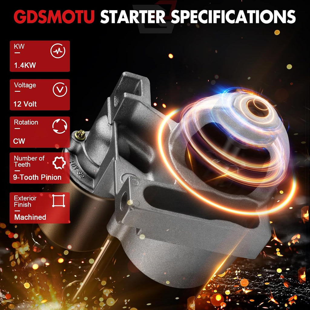 Starter for Chevy for S10 2.2L 2002-2003, for Impala 3.4L 2001-2005
