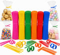 Multicolor Wired Kraft Paper Twist Ties 4 in, 1200 Count