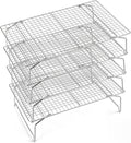 4 Tier Stackable Cooling Racks for Cooking and Baking, 15" x 10"