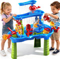 3-Tier Water Table for Kids Ages 4-8 3-5, Sand and Water Table for Toddler with Beach Toys, Outdoor Toys Activity