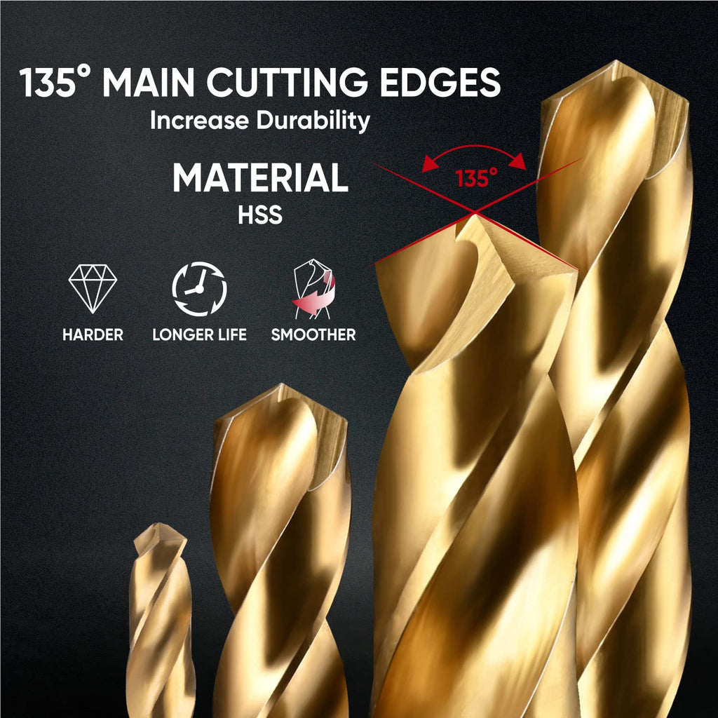 amoolo 5/64" Hex Shank Impact Drill Bits, 10Pcs