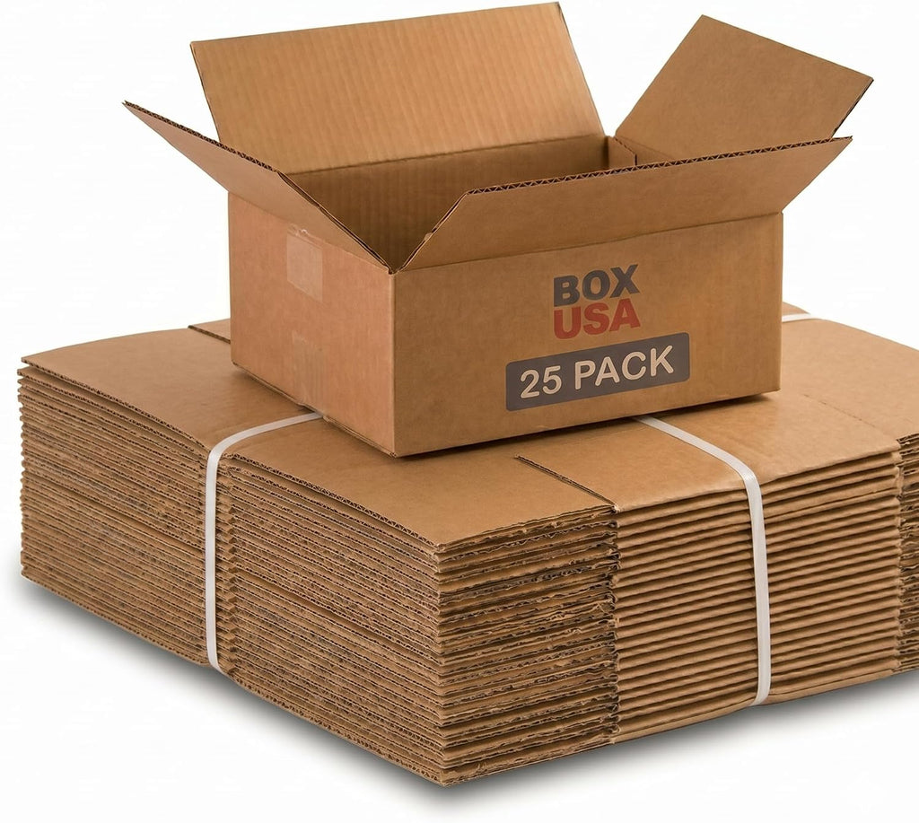 Small Shipping Boxes Holds 65lbs, 8x6x4 25-Pk for Shipping