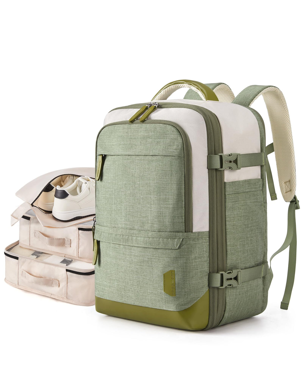 37L Expandable Travel Backpack Compression Carry On Daypack