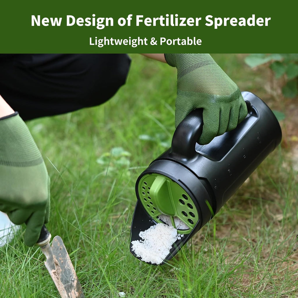 Seed Spreader Hand Held, Hand Spreader Lawn and Garden for Fertilizer Grass Seed Salt Ice Melt Earth Food, Seed