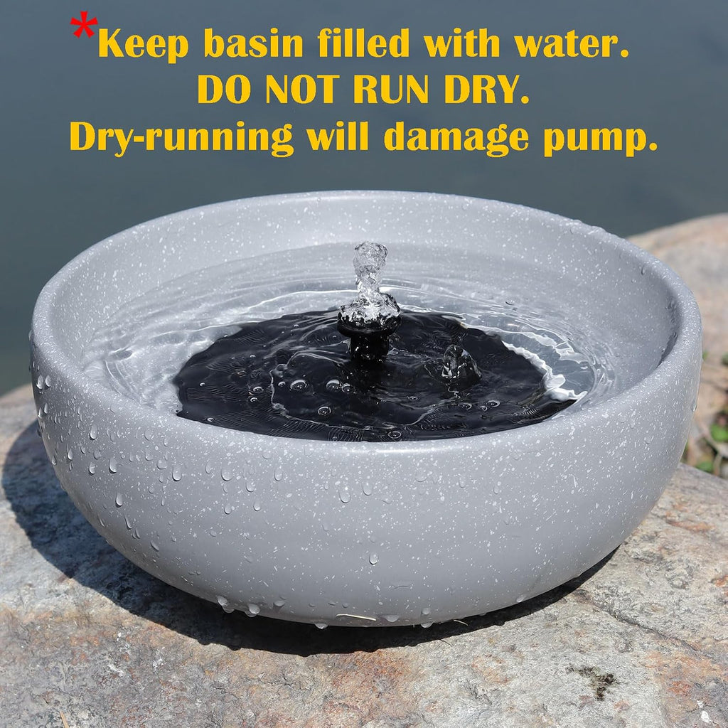 11.2" Solar Bird Bath Fountain for Outdoors,Bird Bath for Outside