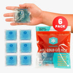 Reusable Ice Packs Compact 3 x 3 inches, Soft Cooling Pack, 6 Pack