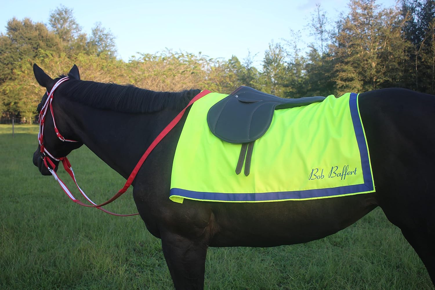 Custom Saddle Towel with Trim, Embroidered Saddle Pad for Horses