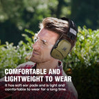 Shooting Ear Protection,Foldable Noise Reduction Ear Muffs,Green