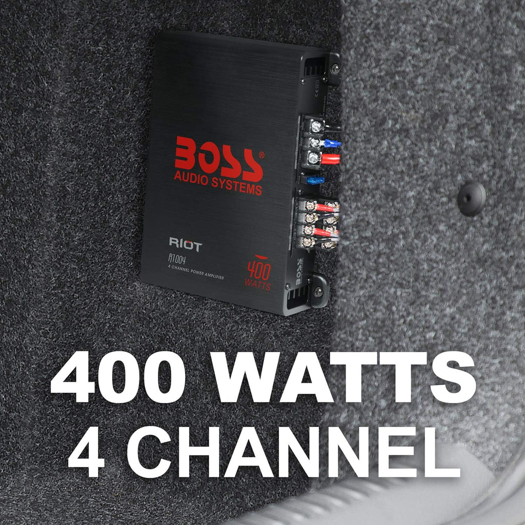 R1004 Riot 400 Watt 4 Channel Class A/B Car Amplifier