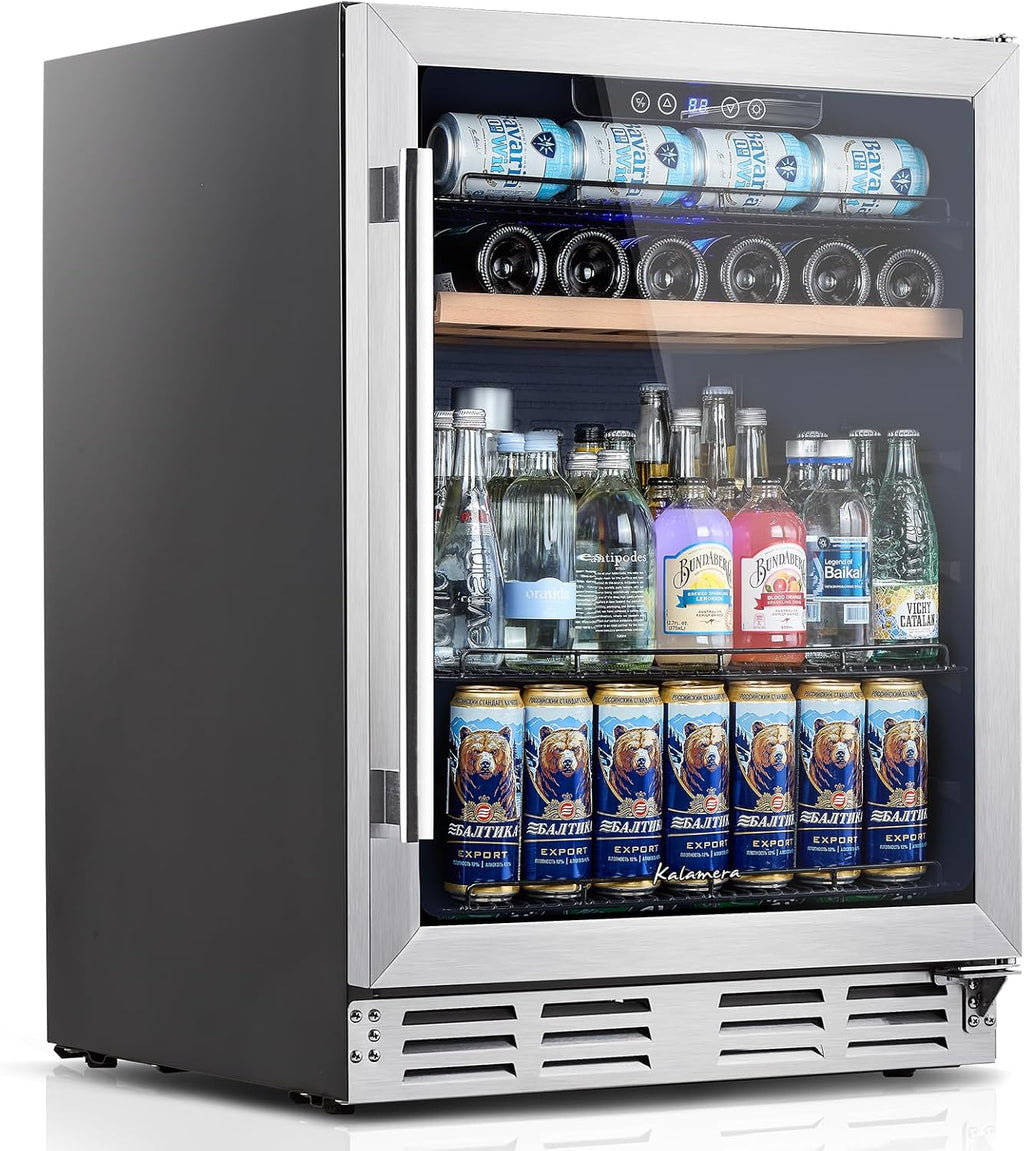 Mini Fridge 24 Inch Undercounter Beverage and Wine Cooler
