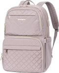 Laptop Backpack Purse for Women and Men with USB Charging Port, 15.6 Inch Travel Water Resistant Quilted Backpack