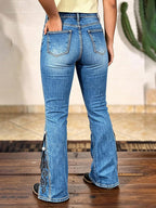 Mid Waist Bootcut Jeans for Women