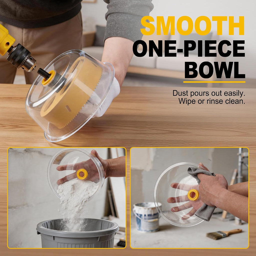 KATA 6 Inch Hole Saw for Recessed Lights with Silicone Dust Bowl Catcher