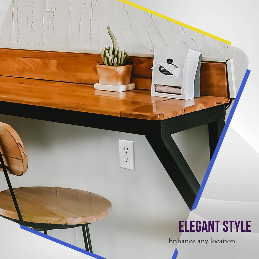 ENERLITES 10 Pack Outlet Covers Wall Plate for Duplex Receptacle, White