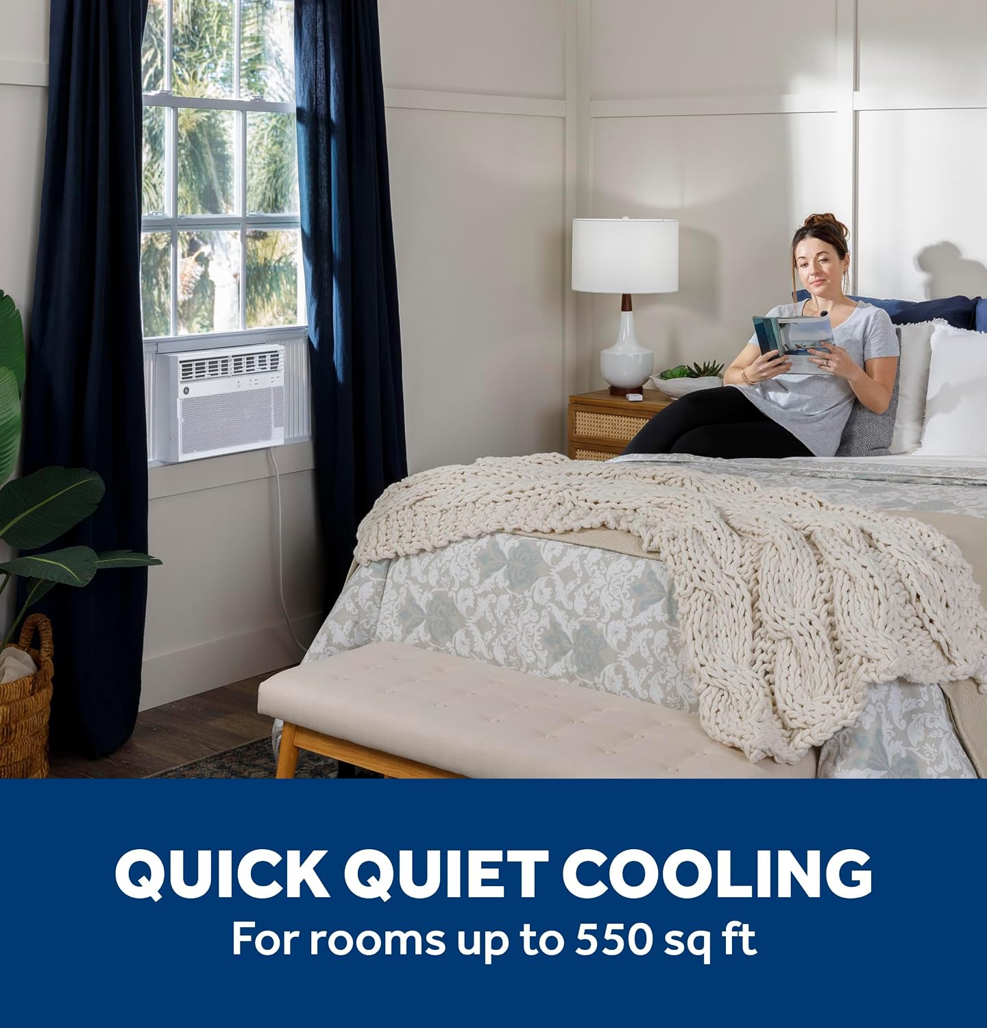 14,000 BTU Smart Window Air Conditioner, Powerful Cooling for Large & Open Spaces up to 700 sq ft, Energy Efficient