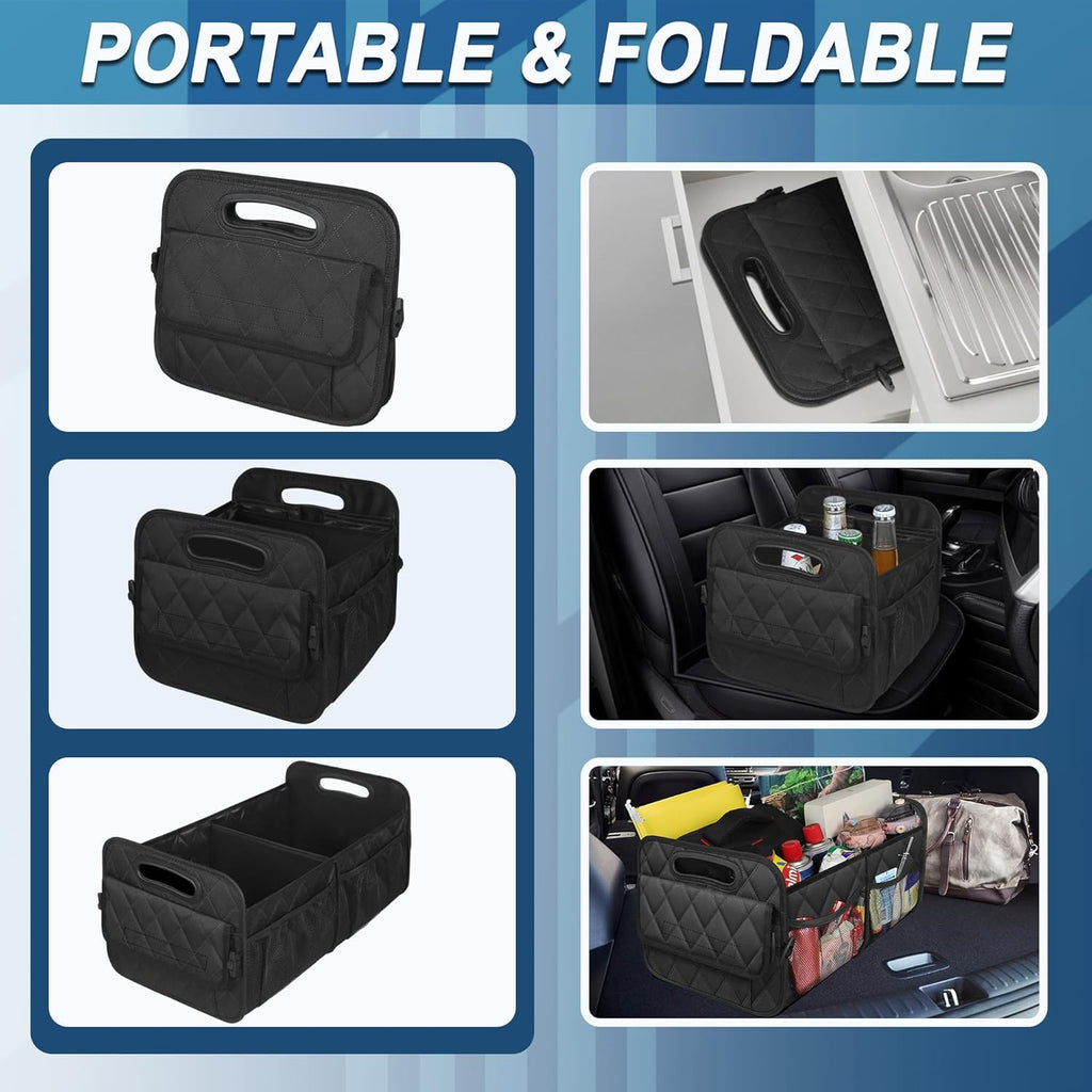 Car Trunk Organizer for SUV, Car Organizers and Storage with Reinforced Handles, Car Accessories for Women/Men