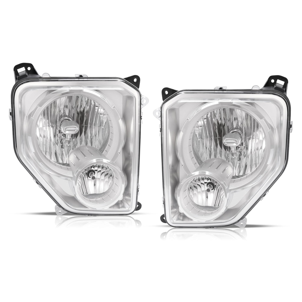 Headlight Assembly w/Fog Light Compatible with 08-12 Jeep Liberty