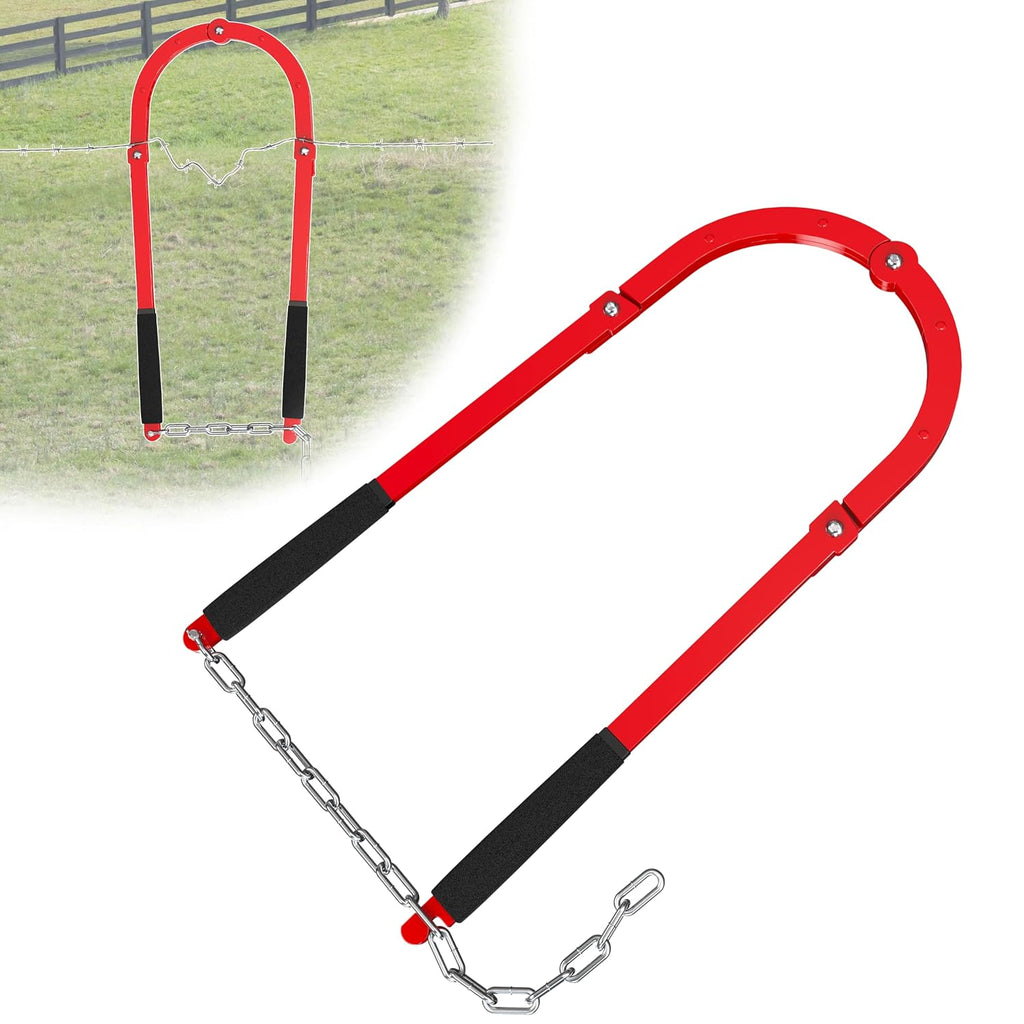 Fence Wire Fixer, Heavy-Duty Fence Stretcher Repair Tool, 15.4" Max Opening, Wire Tightener, Wire Tensioner as